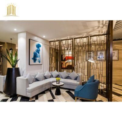 Custom Luxury 5 Star Hotel Lobby Sofa and Tea Table Furniture