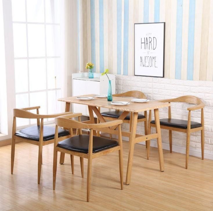 Modern Leisure Coffee Furniture Solid Wooden Frame Restaurant Wood Chair