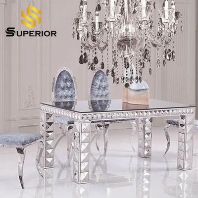 Top Quality Rectangular Hotel Wedding Dining Table and Chair Set