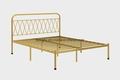 Modern Bedroom Furniture Steel Folding Full Size Headboard Multifunctional Bed