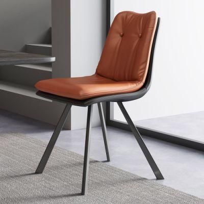 Modern Manufacture Furniture Hardware Upholstered Leather Dining Chairs