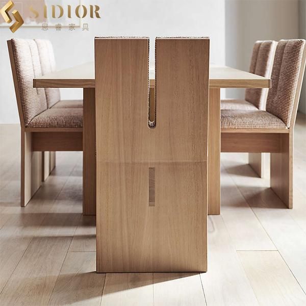 ODM Modern High Back Solid Wood Upholstered Dining Room Chairs