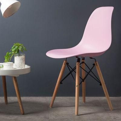 Unique Design French Coffee Shop Solid Wood Plastic Chair for Home Dining