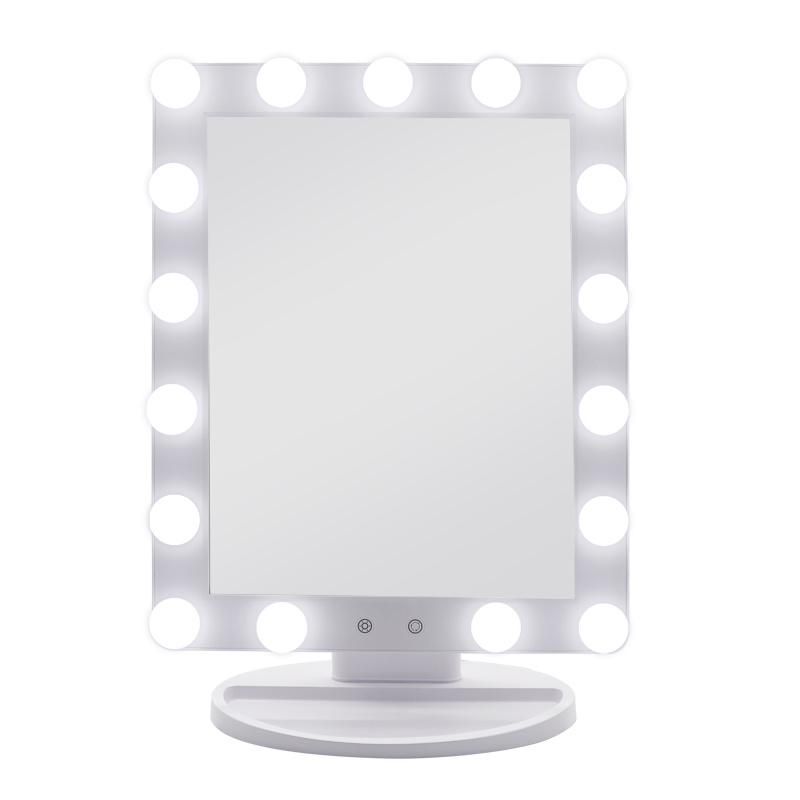 Fashion Beauty Hollywood Makeup LED Table Mirror with Swivel Viewing Angle
