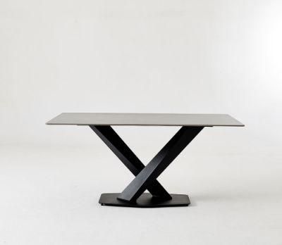 Modern Luxury Pandora Dining Table with Crossing Legs
