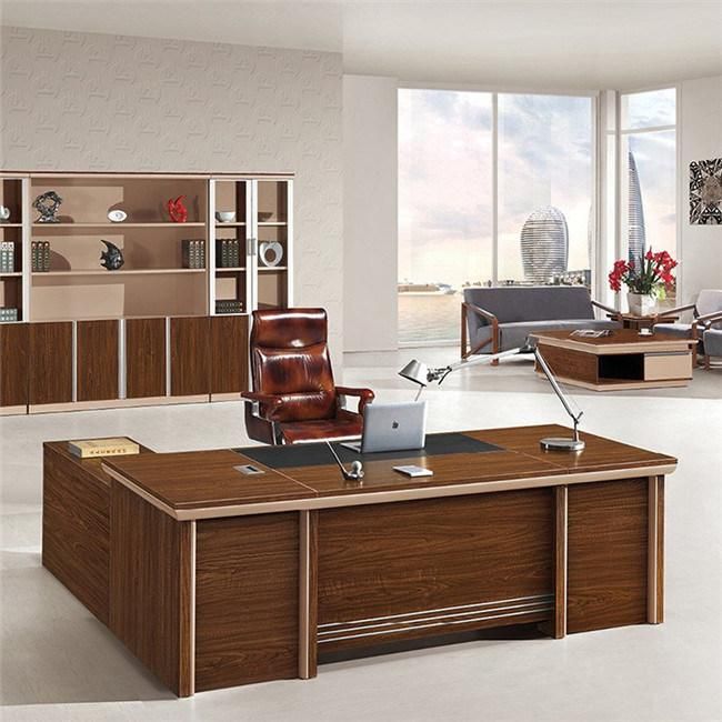 High-End Plate Wooden Table Manager Executive Office Desk Design