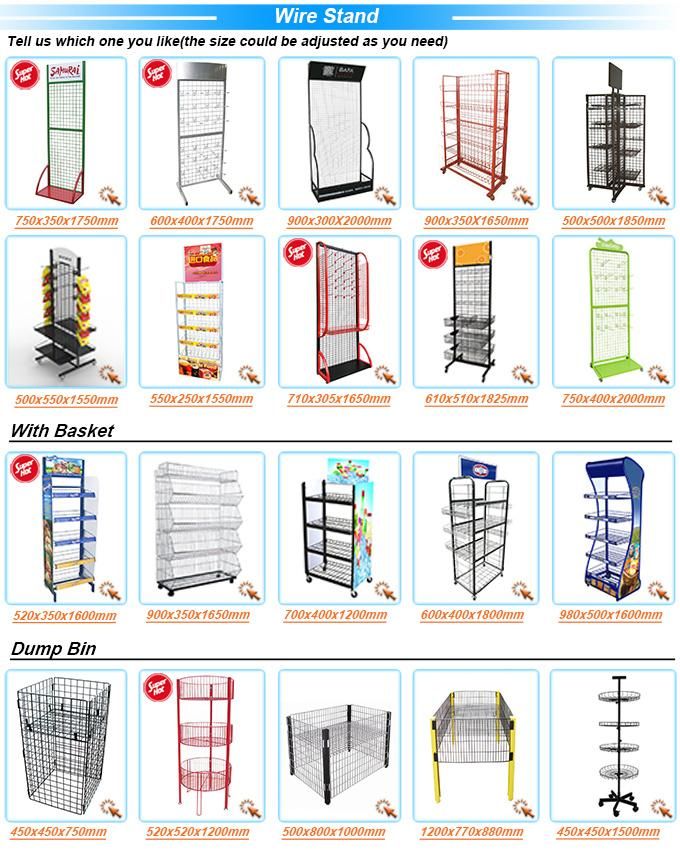 Giantmay Modern Potato Chip Wire Racks Snack Display Wire Baskets Stand