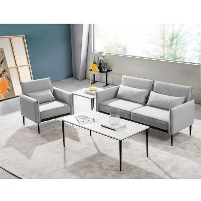 Gray Colors PU Leather Office Furniture Modern Reception Office Sofa