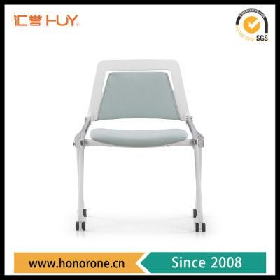 Plastic Link-Able School Training Chair with Aluminum Alloy Connection and Soft PU Cover