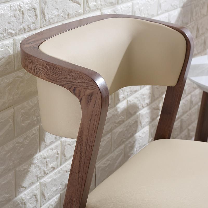 Nordic Hotel Furniture Fashion/Scandinavian Dining Room Chair for Restaurant Leather Seat