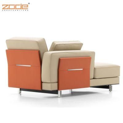 Zode Modern Home/Living Room/Office Furniture Luxury Corner L Shaped Sofa White Design Genuine Leather Sofa Set