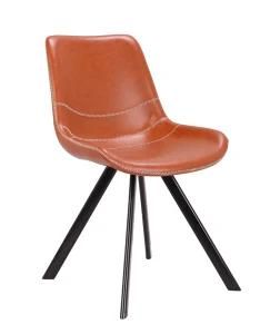 Wholesale Modern Leather Fabric Metal Leg Dining Room Dining Chair