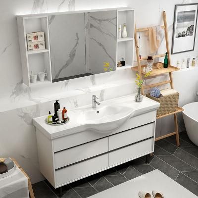 Modern Simple Nordic Light Luxury Bathroom Cabinet Floor Type