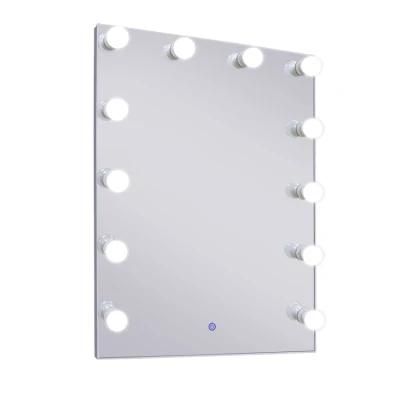 4mm Decorative Wall Mounted Bathroom Mirror with LED Bulbs
