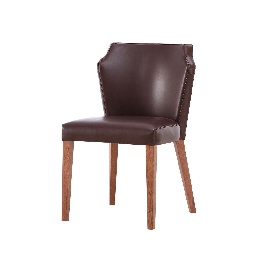 Modern Furniture Restaurant Wooden Frame Fabric Dining Chair for Cafe