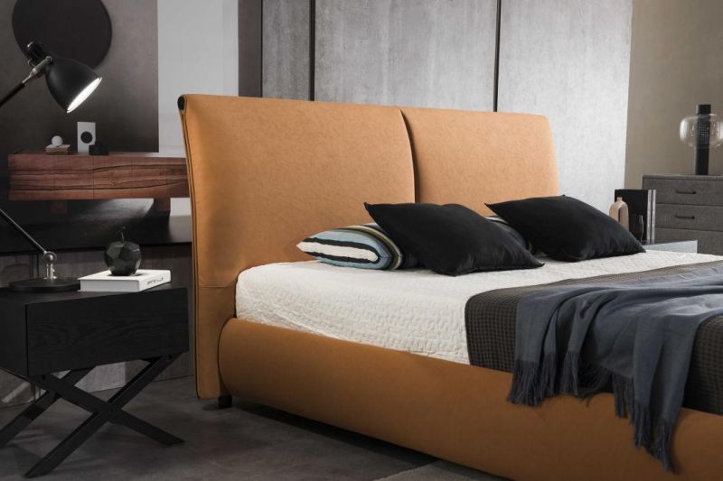 Modern Bedroom Furniture Beds Orange Bed King Bed Wall Bed Gc2015