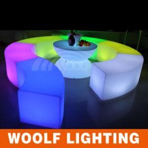 Modern Life LED Lighting Colorful Plastic Patio Furniture