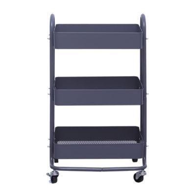 Small Size Kitchen Cart Rolling Metal Trolley Storage Shelve