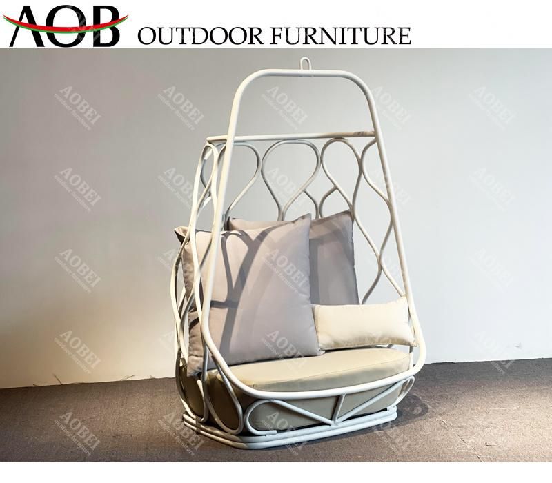 Modern Customized Garden Outdoor Patio Home Resort Hotel Furniture Aluminum Hanging Swing Chair