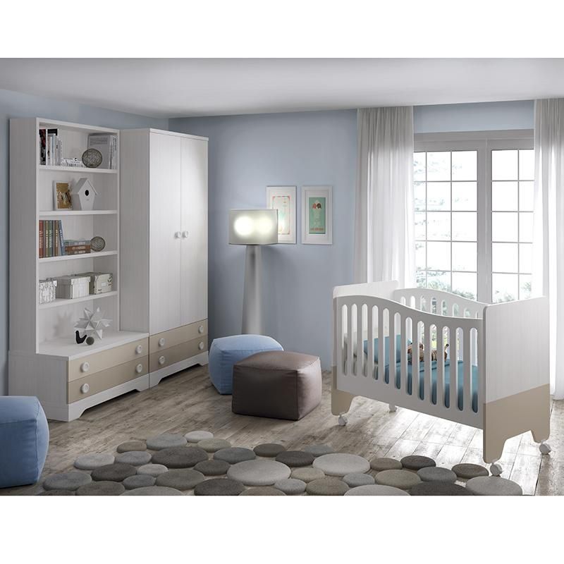 Nova High Quality Color Customize Modern Design Solid Wood Baby Crib Safe Cot Bed Furniture Set