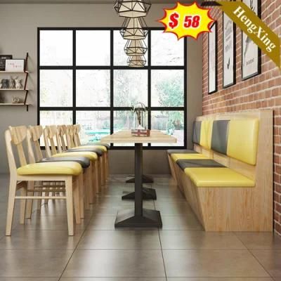 Hot Sell Cheap Price Wholesale Wooden Design Melamine Laminated Restaurant Dining Table with Chair Sofa