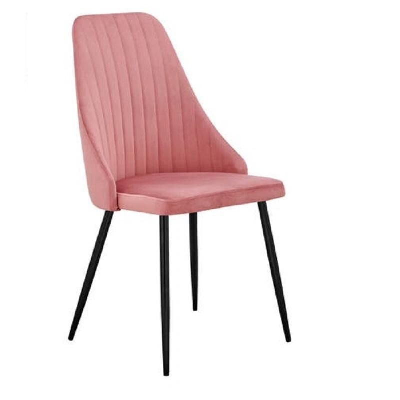Modern Design Simple Style Velvet Metal Leg Dining Chair for Home, Cafe, Hotel Dining Room Chair Leisure Chair Living Room Chair