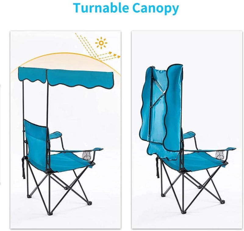 Beach Chair with Sunshade Canopy