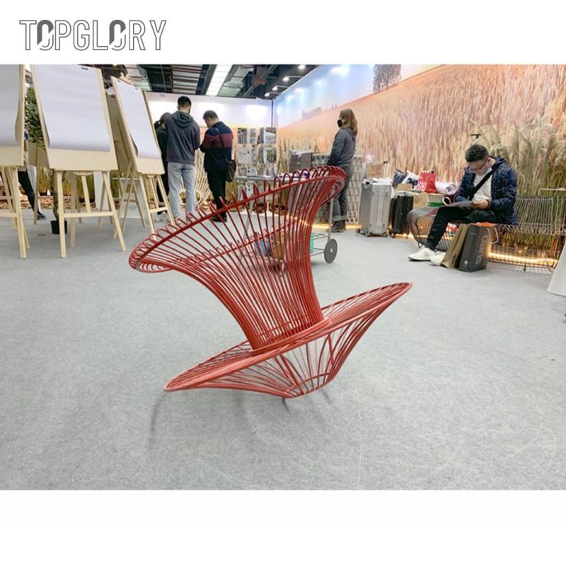 Trumpet Flower Gyro Chair Tumbler 360-Degree Rotating Steel Wire Material Shopping Mall Seat Outdoor Leisure Chair