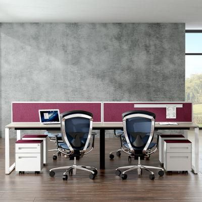 Modern Office Furniture Particle Board Desktop Computer 4 Seater Office Desk