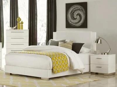 Nova Apartment Bedroom Beds Furniture Set Light Luxury Upholstered Double Bed for Modern