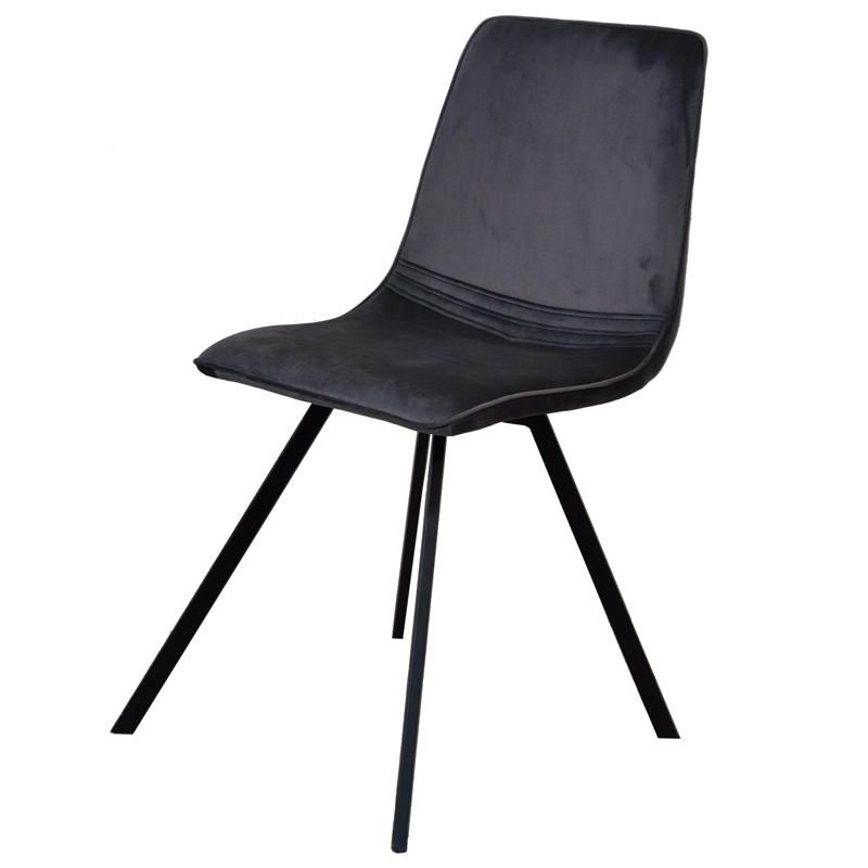 China Factory Restaurant Upholstered Lounge Cushion Side Chair Breathable Fabric Dining Chair