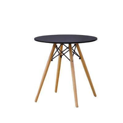Modern Simple Home Cafe Outdoor Furniture Round Shape Wooden Dining Table