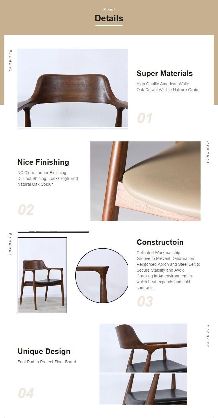 Furniture Modern Furniture Chair Home Furniture Wooden Furniture Nordic Solid Wood Dining Chair Cafe Ash Wood Handrail Chair Restaurant Home Study Chair