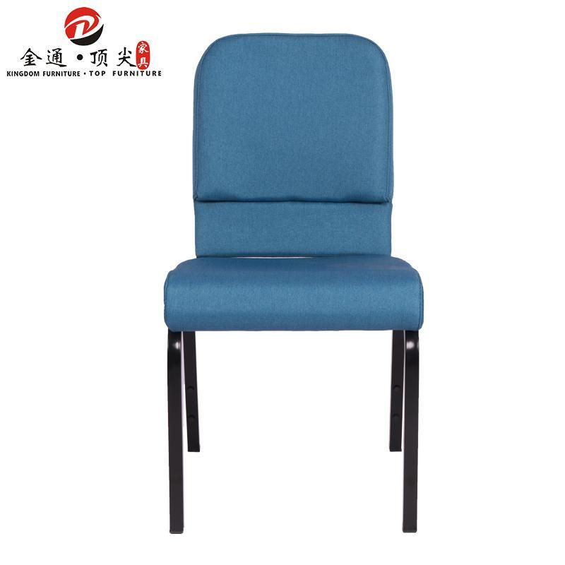 Wholesale Cheap Iron Steel Stackable Metal Interlocking Padded Church Chair