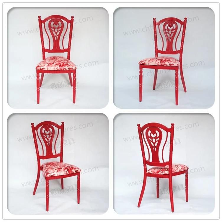 2018 New Style Wholesale Stackable Tiffany Event Chair for Wedding and Party with White Pattern Cusihon Yc-B106