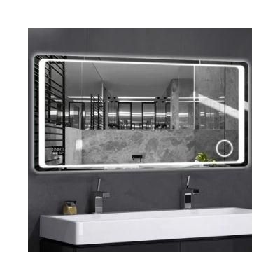 Customizable 700*900 Dual Touch Screen/Light/Defogging/Time Temperature/Frameless Wall-Mounted Smart Bathroom Mirror