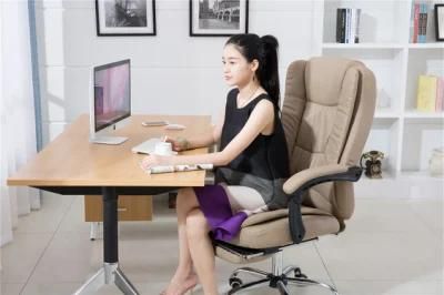 Wholesale High Quality Luxury Ergonomic Light Brown PU Leather Modern Computer Office Executive Chairs