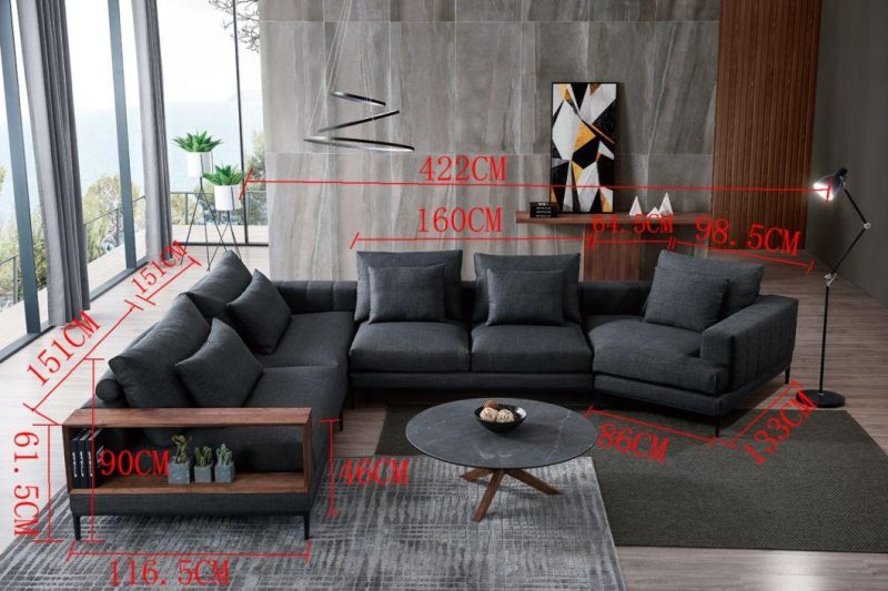 Home Furniture Set Sectional Sofa Corner Sofa Fabric Sosfa GS9007