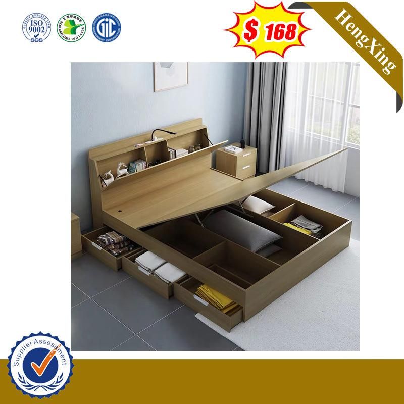 New Design Luxury Modern Double Customized Wooden King Bedroom Furniture Bed
