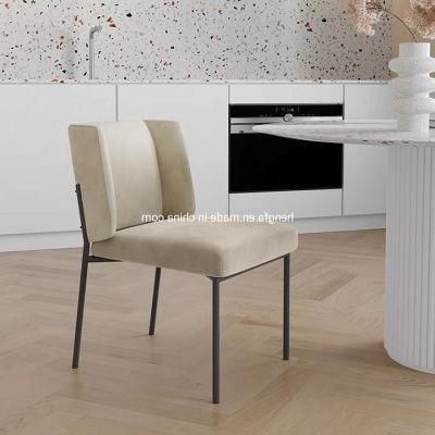 Single Design Home Furniture Luxury Leather High Back Dining Chairs