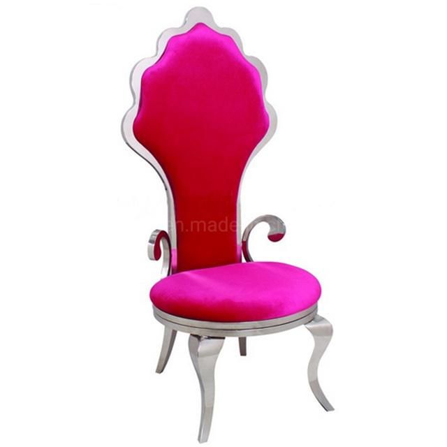 Wholesale Banquet Event Furniture High Back Red Velvet Throne Chair