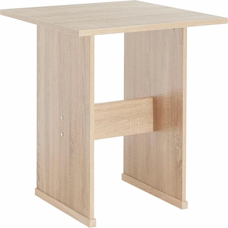 Square Wooden Modern Table Withink Beautiful Wood Grain for Restaurants