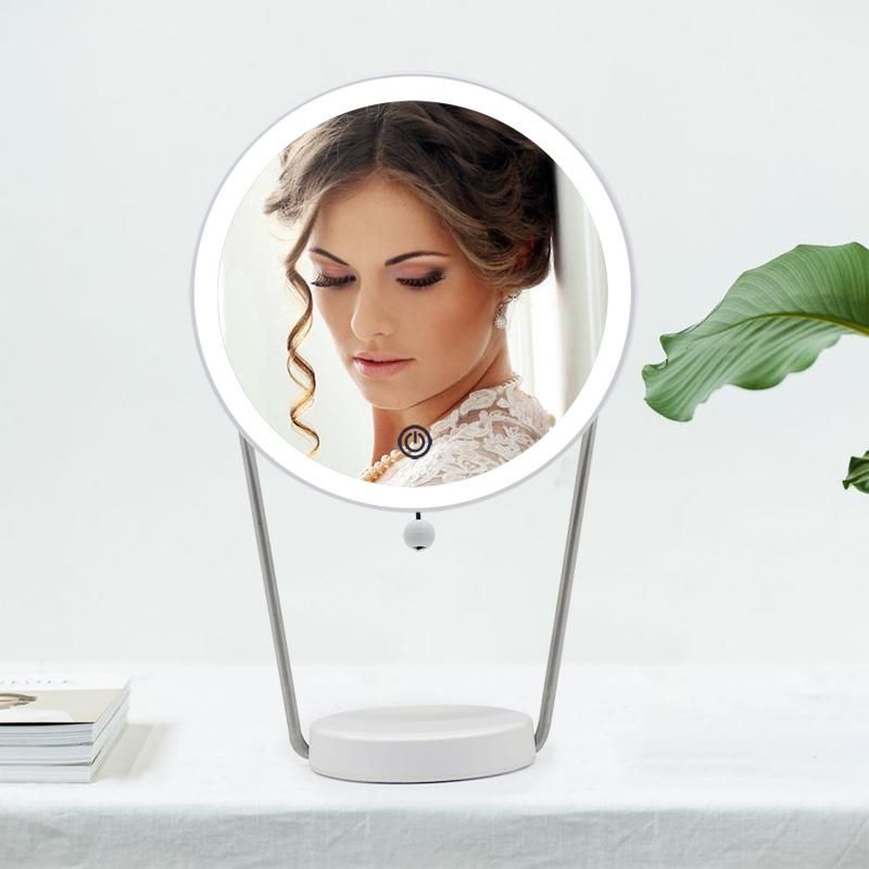 Desktop Make up Mirror LED Lighted Vanity Mirrors with Lamp Lights