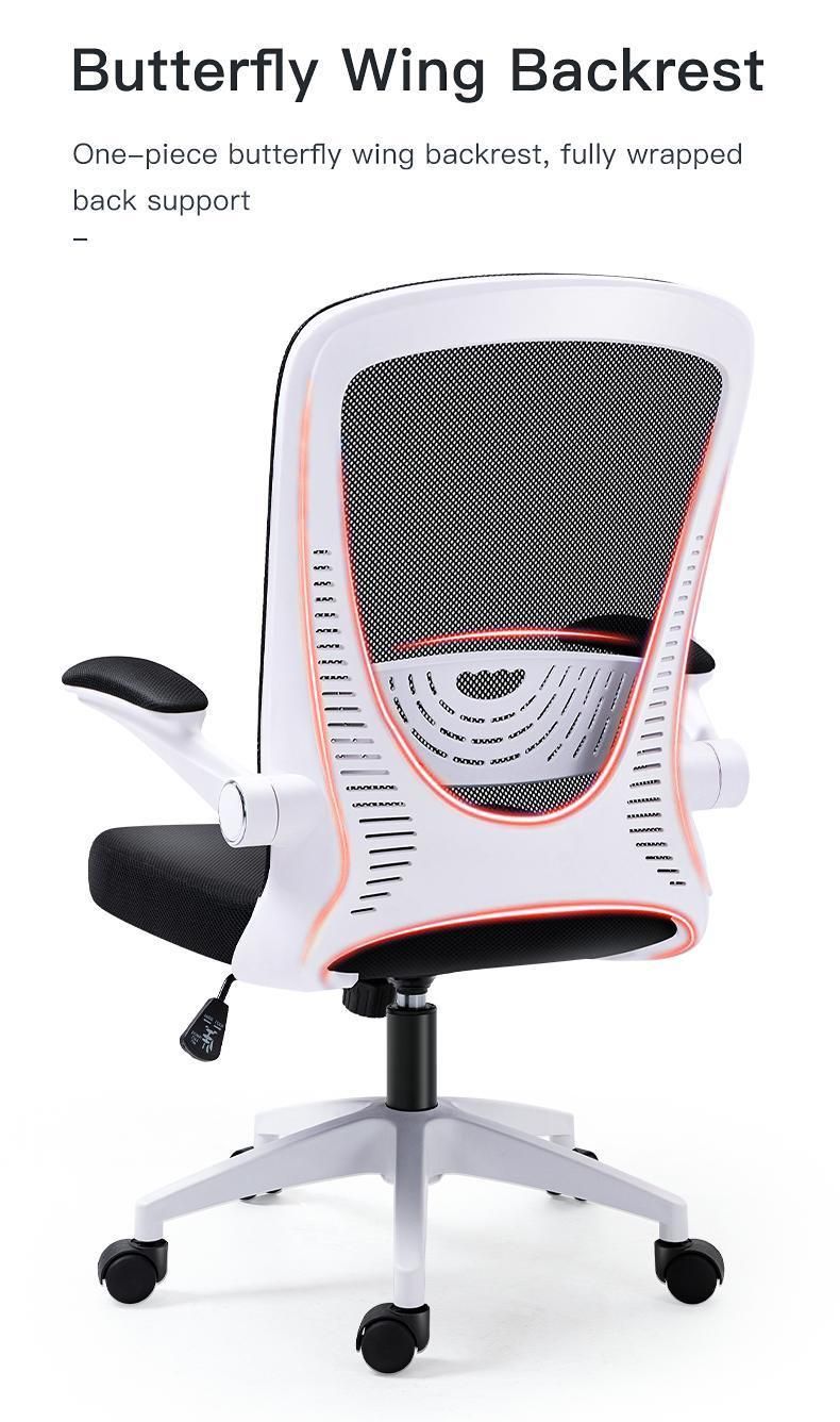 Manufacturer MID Back Lumbar Support Commercial Furniture Armrest Rolling Modern Task Desk Office Mesh Staff Chair