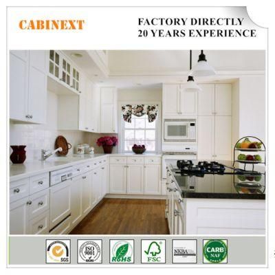 Modern Modular White MDF Shaker Wooden Kitchen Cabinets Us Factory