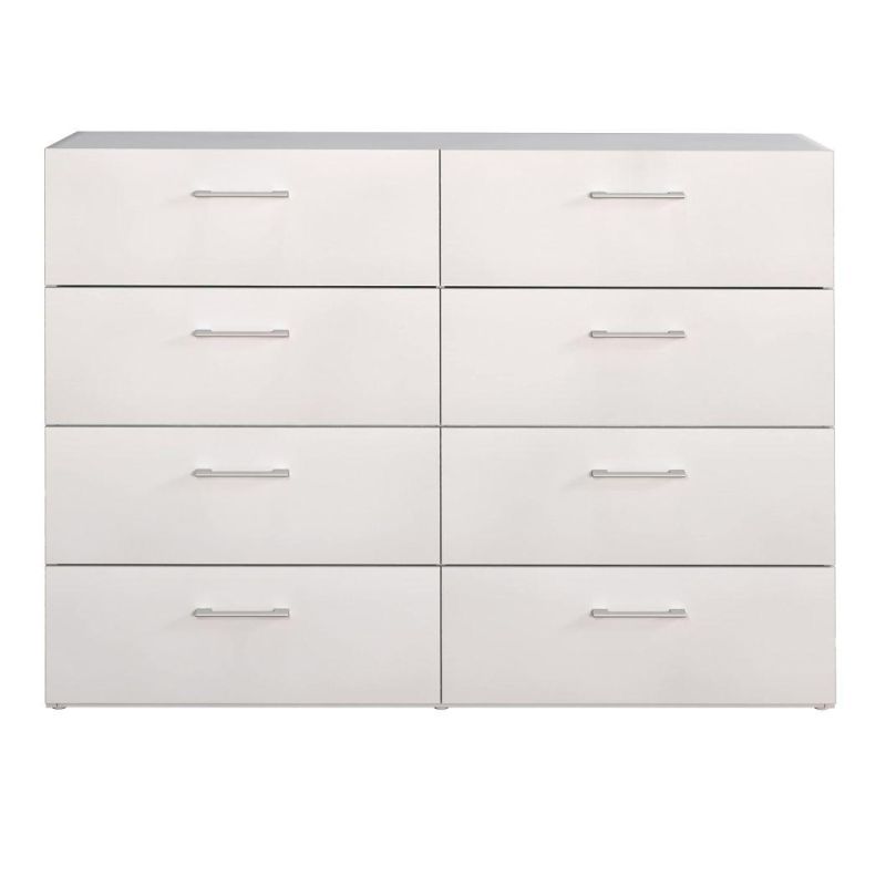8-Drawer Dresser, White, Living Essentials Drawer Chest