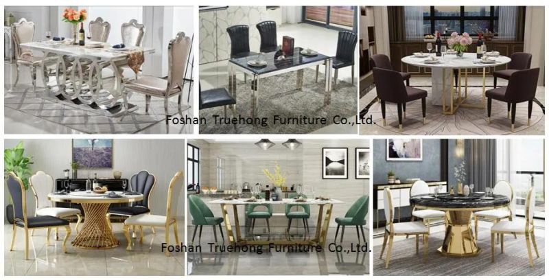 Hotel Restaurant Furniture Hotel Dining Table Metal Table Marble Top Dining Table Metal Gold Dining Table Furniture