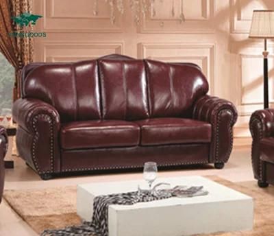 Modern Style Genuine Leather Living Room Genuine Leather Modular Chesterfield Sofa