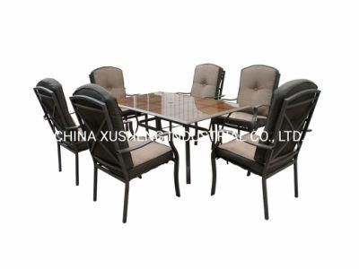 Modern Outdoor Leisure Aluminum Restaurant Dining Table and Chairs Garden Set