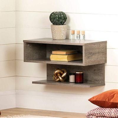 Floating Bedside Table with Wooden Makeup Table, Open Bookshelf Suitable for Living Room and Bedroom